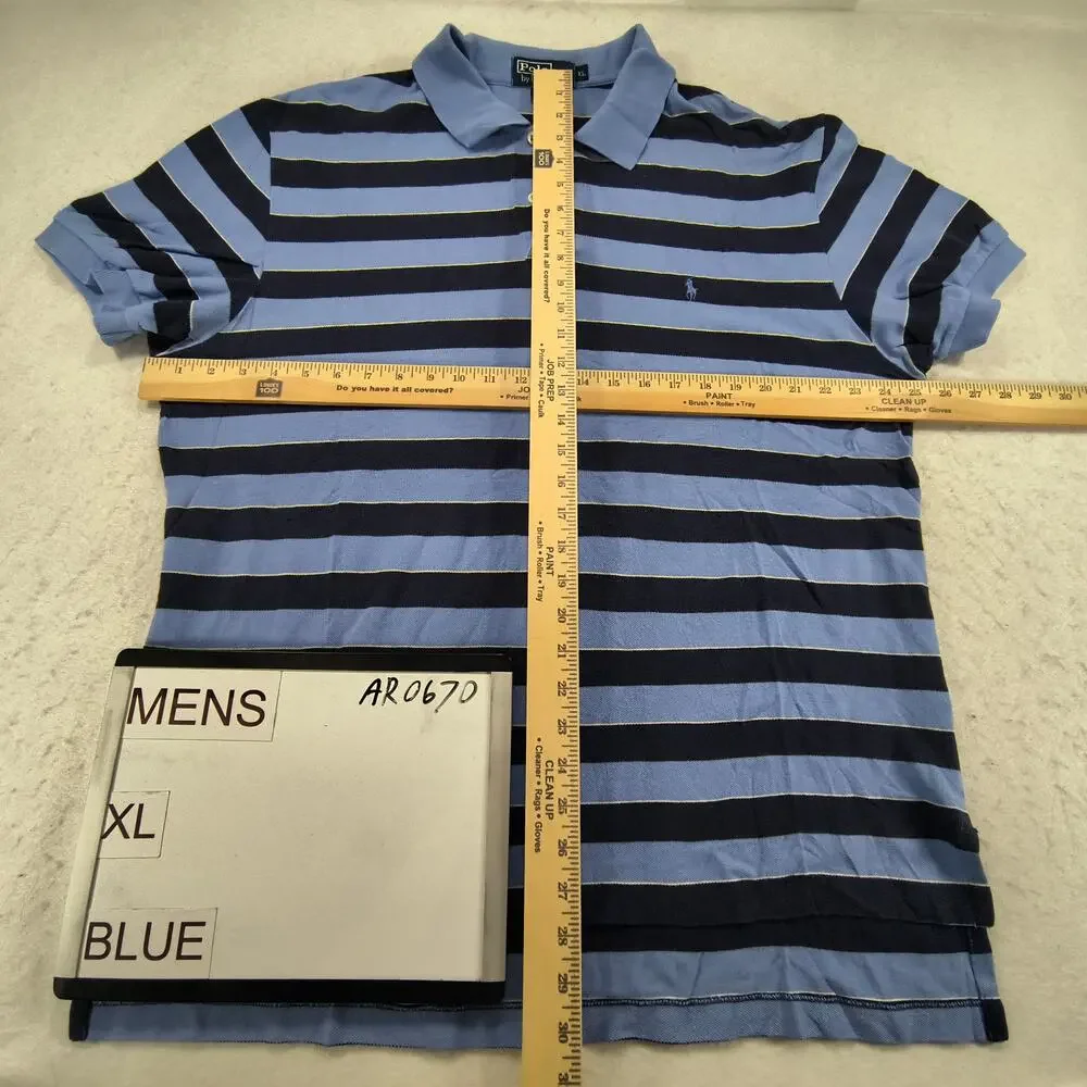 Polo by Ralph Lauren Casual Collared Polo Shirt Mens Size Extra Large XL Blue